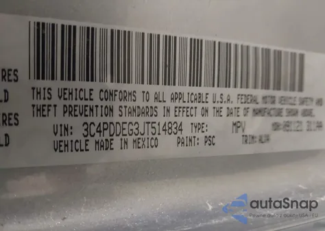 2018 Dodge Journey Gt Awd from USA, damaged, VIN 3C4PDDEG3JT514834
